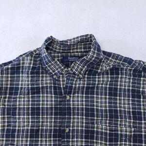 Reservoir Tartan Flannel Casual Button Up Shirt Mens Size Large L Blue Green